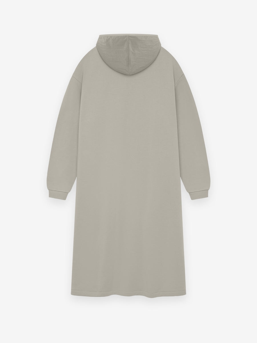 Womens Nylon Fleece Hooded Dress - 2