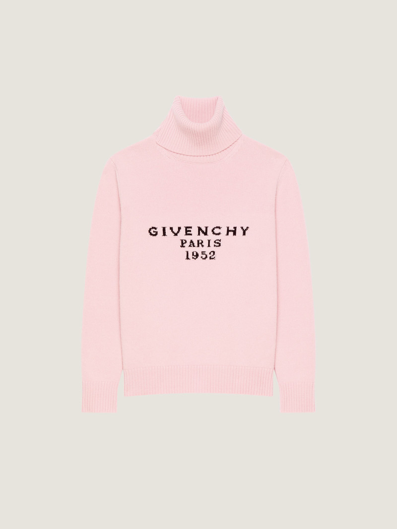 TURTLENECK SWEATER IN WOOL CASHMERE WITH GIVENCHY SIGNATURE 1