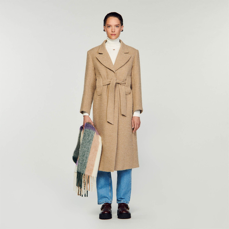 Sandro LONG BOUCLÉ COAT outlook