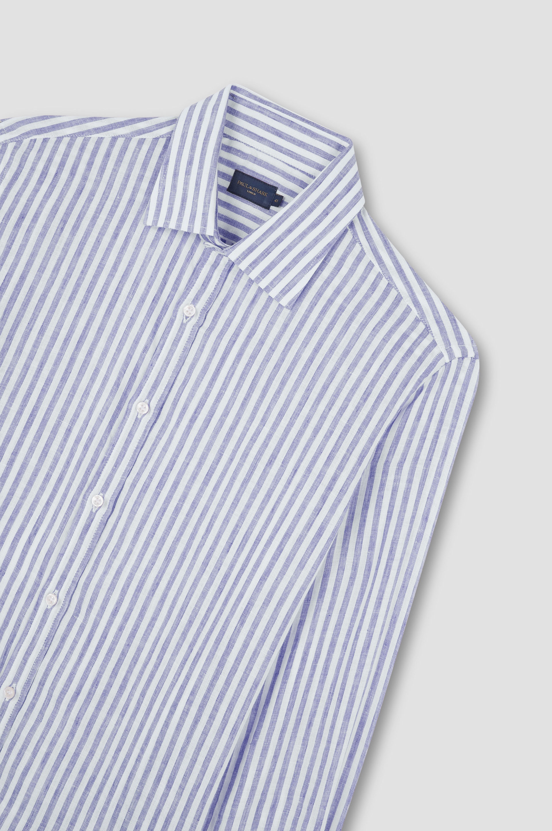 LINEN SHIRT WITH FRENCH COLLAR - 5