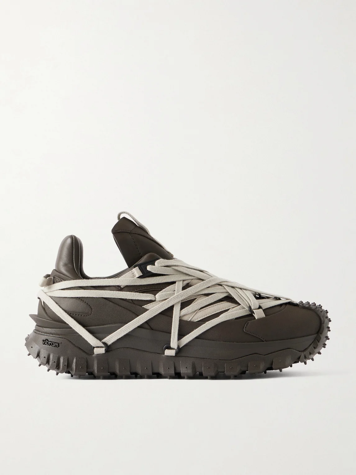 Moncler Trailgrip Megalace® Leather and Rubber Sneakers - 1