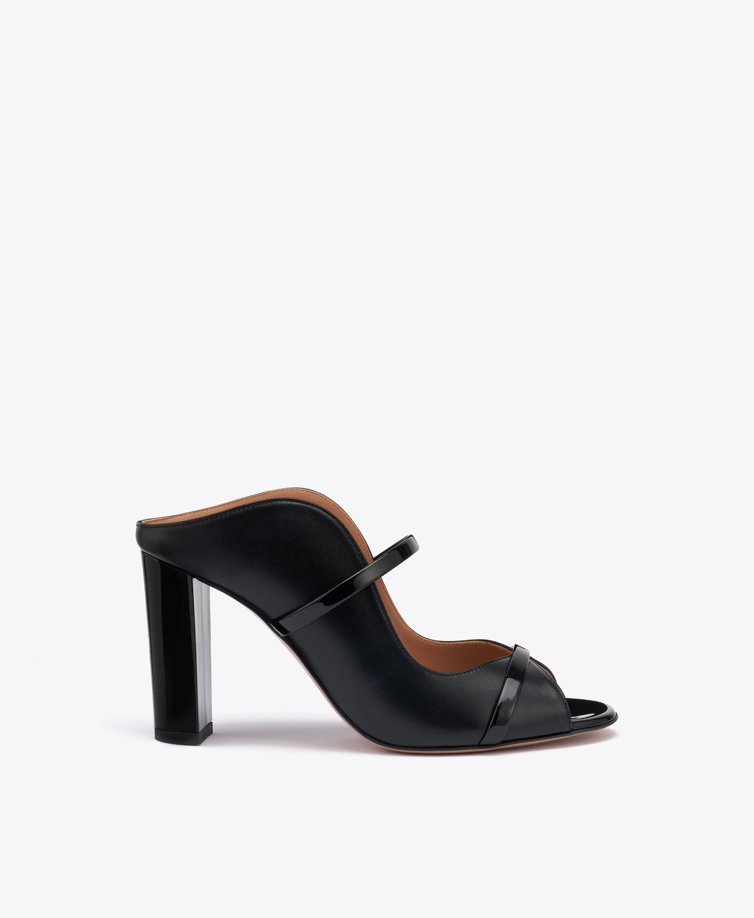 Norah 85 Black Leather Sandals - 1