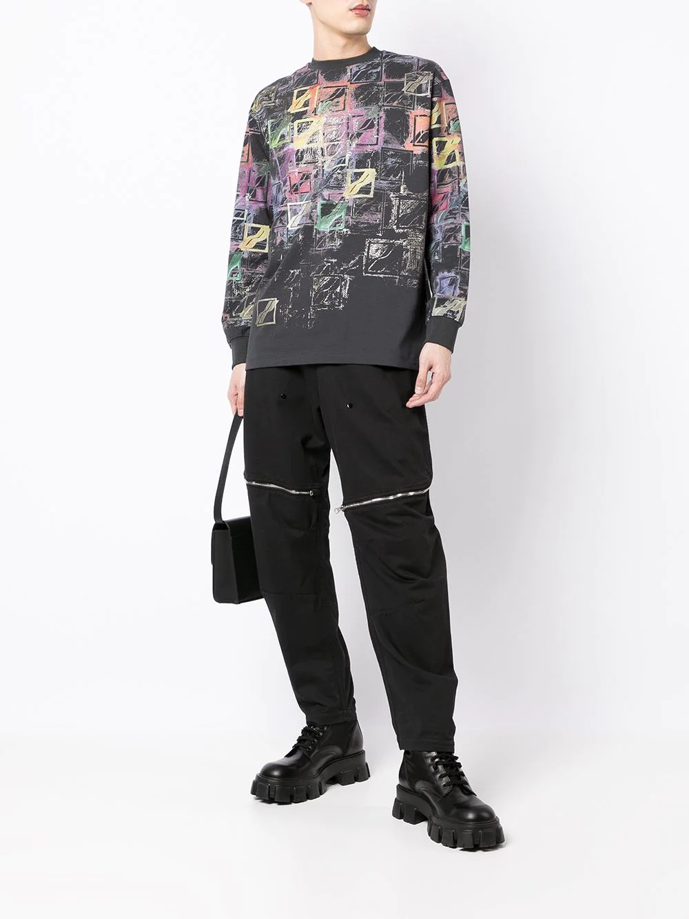 logo-print cotton sweatshirt - 2