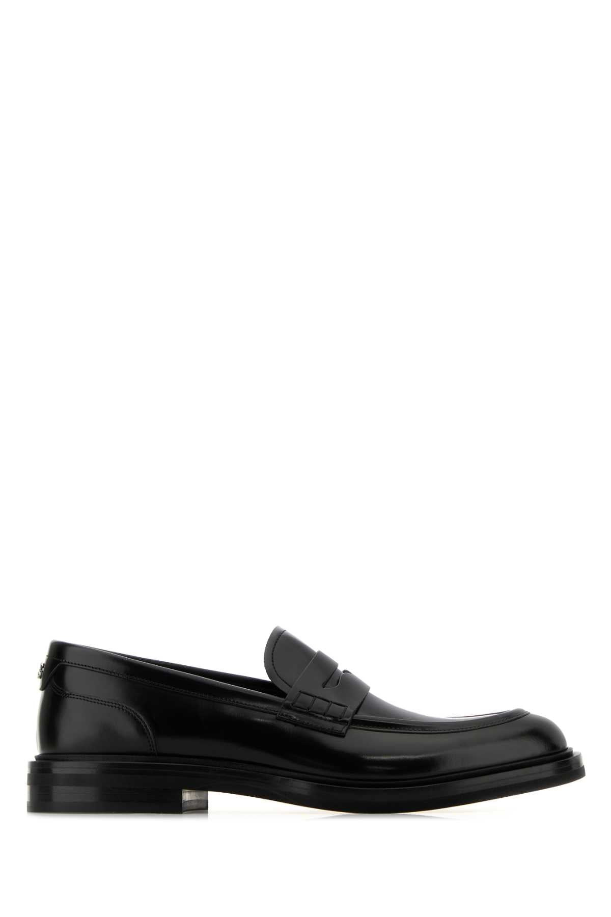 Dolce & Gabbana Men Black Leather Altavilla Loafers - 1