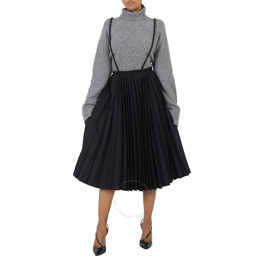 Comme Des Garcons Ladies Black Narrow Pleat Skirt - 1