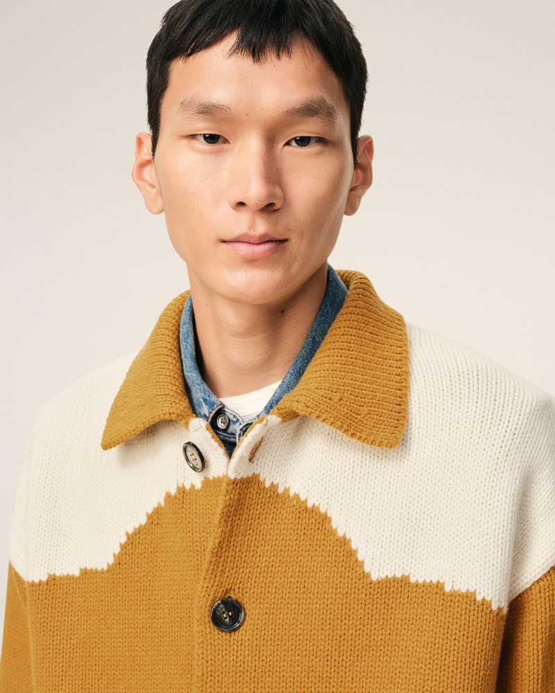 YELLOW WOOL AMI DE COEUR CARDIGAN 4