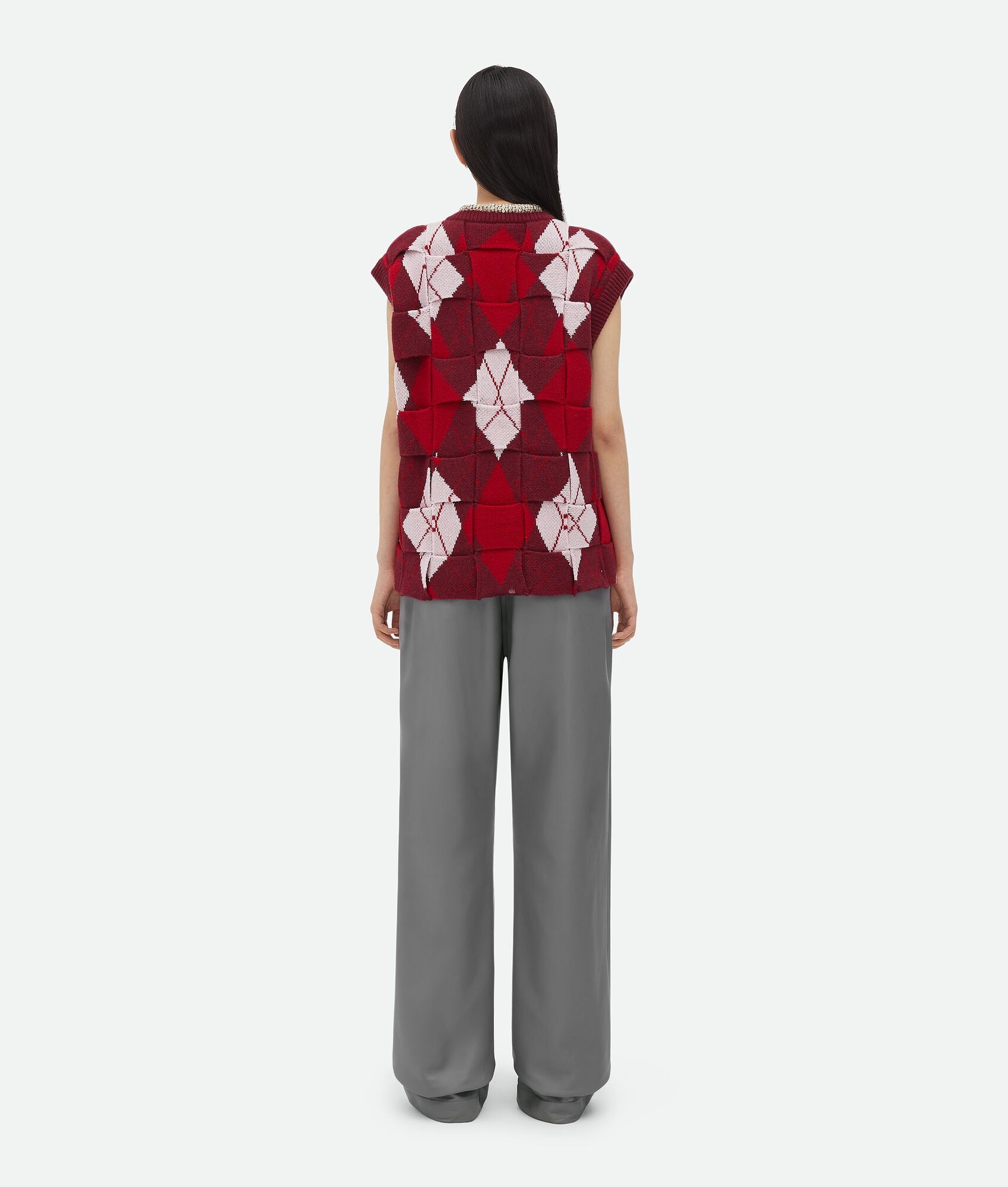 Intreccio Argyle Wool Gilet - 3