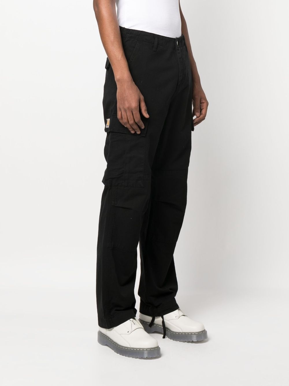 straight-leg cut cargo trousers - 3