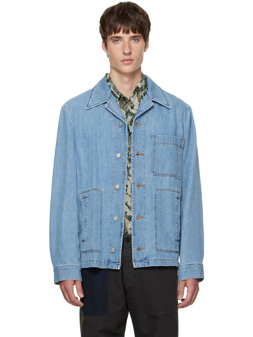 Blue Faded Denim Jacket - 1