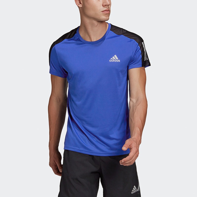 adidas Own The Run Tee Running Short Sleeve Men's Blue FT1431 - 4