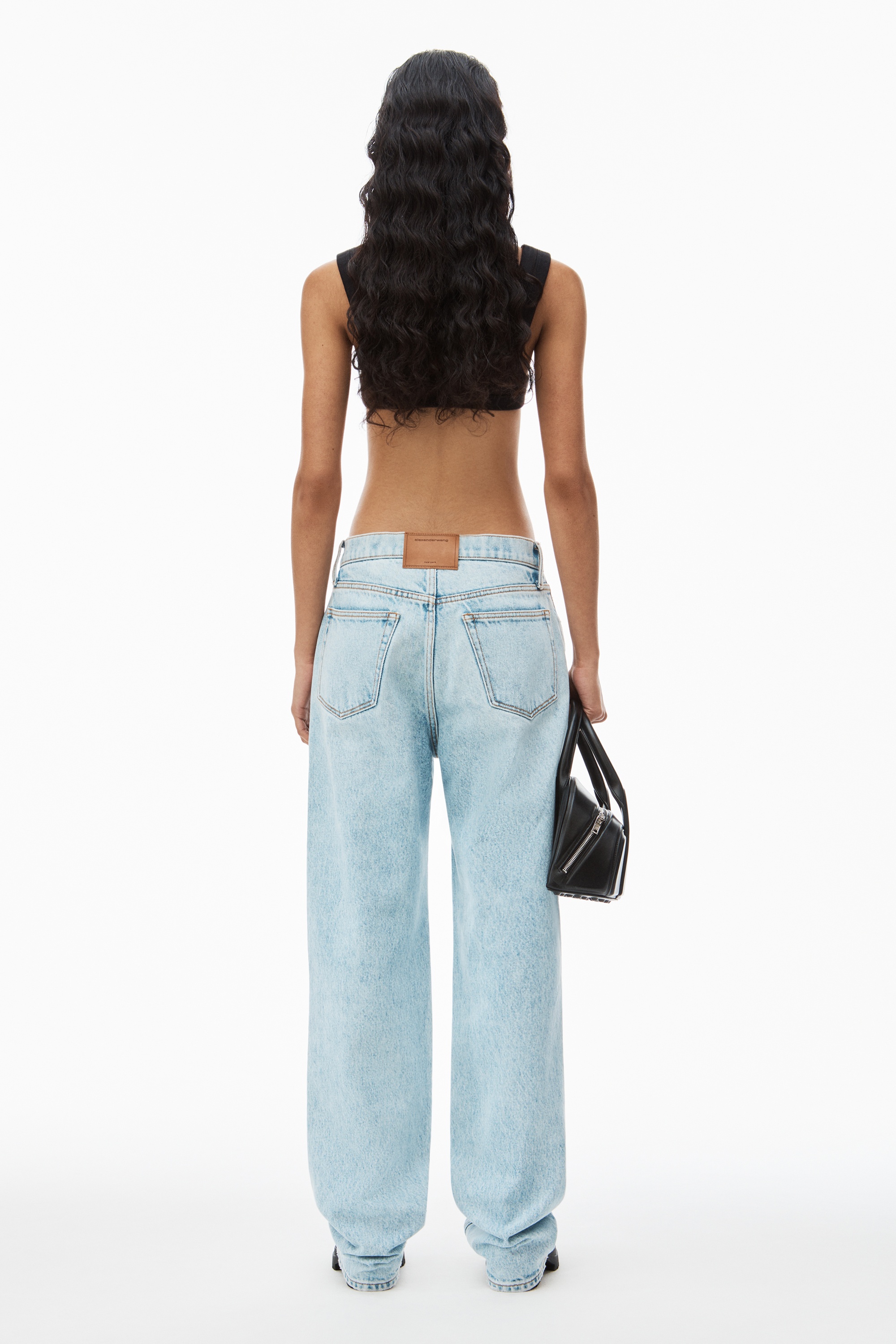 EZ cut-out logo denim jean - 5