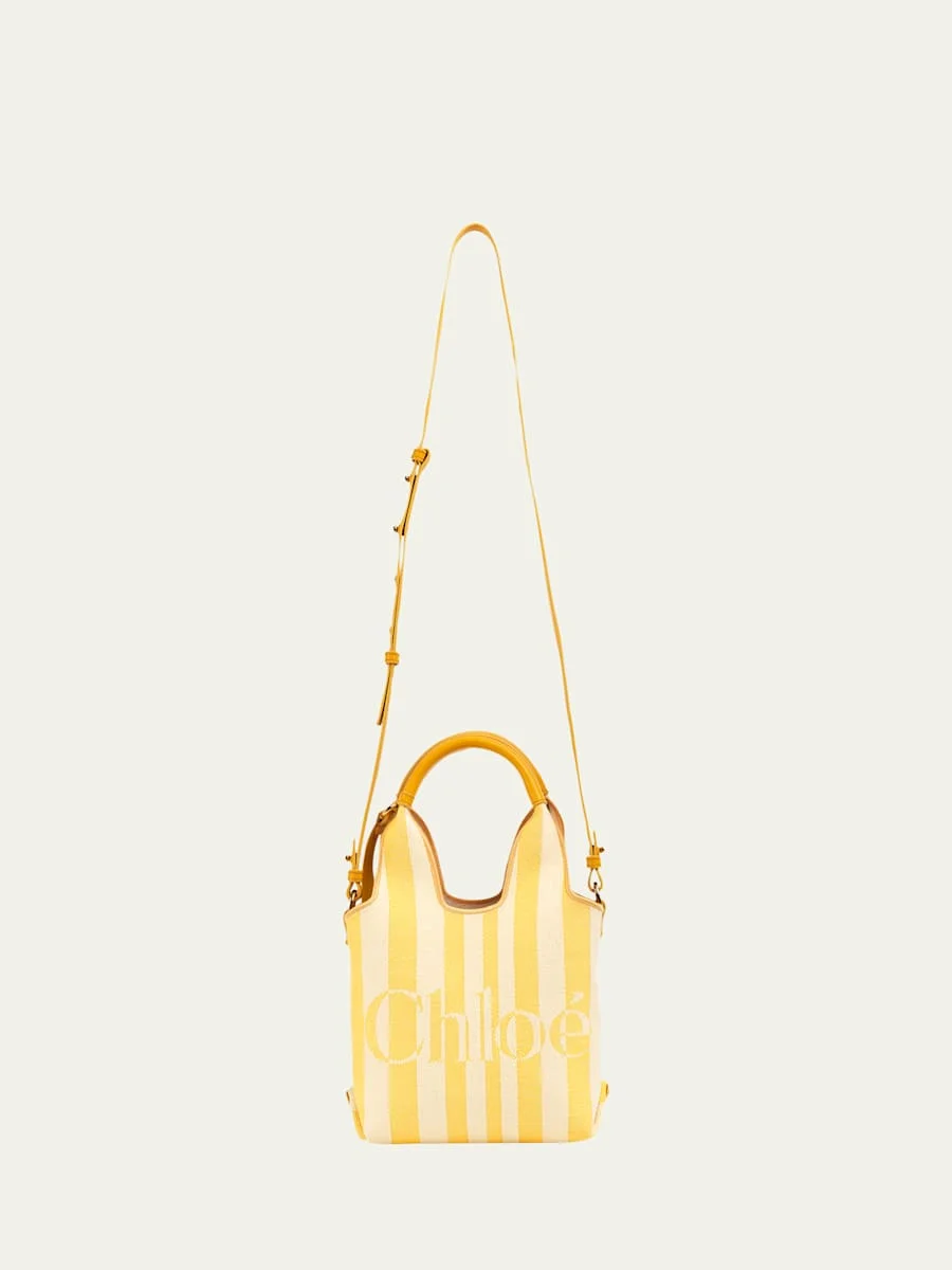 Stripy Jacquard Tote Bag - 1