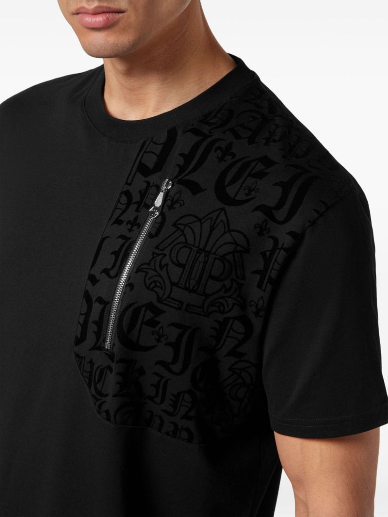 logo-panel zip-detail T-shirt 5