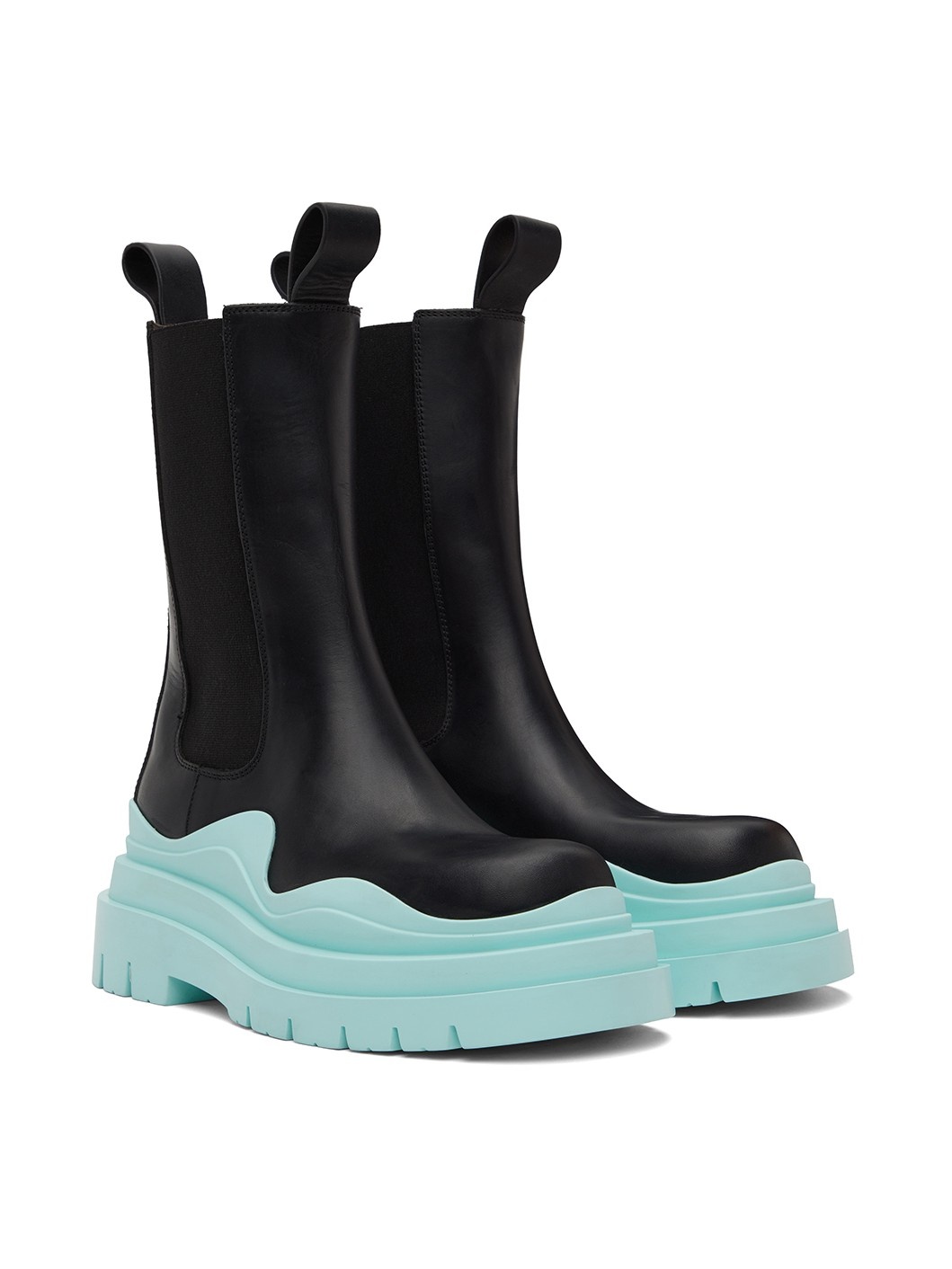 Black & Blue Tire Chelsea Boots - 4