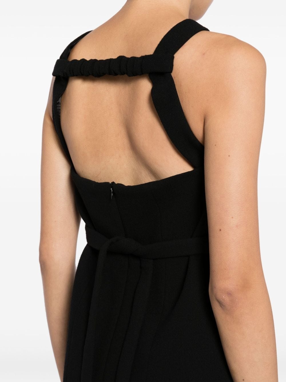 halterneck wool minidress - 5