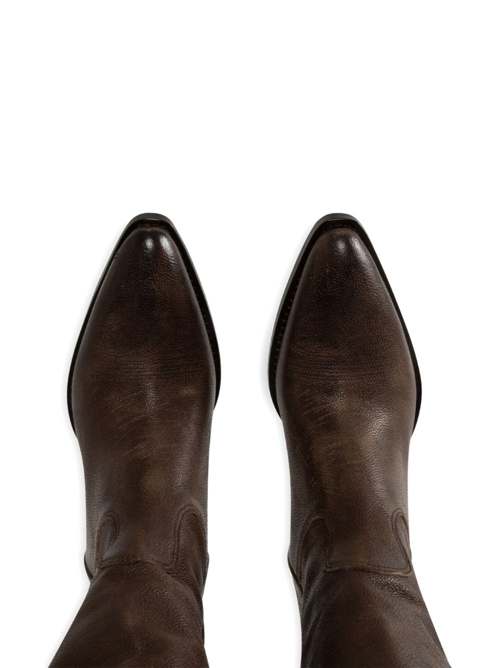 45mm leather cowboy boots - 4
