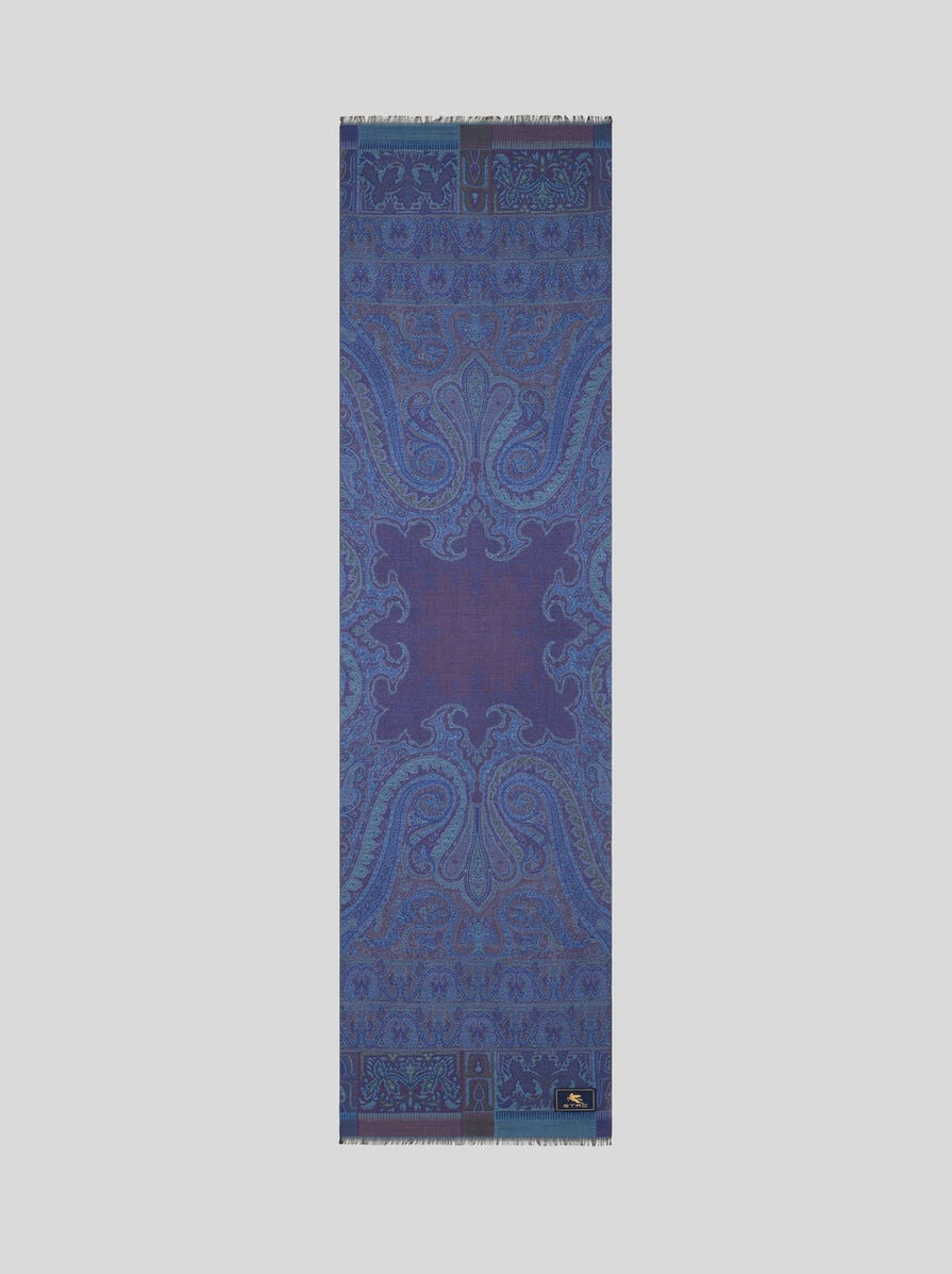 WOOL AND SILK JACQUARD SCARF - 2