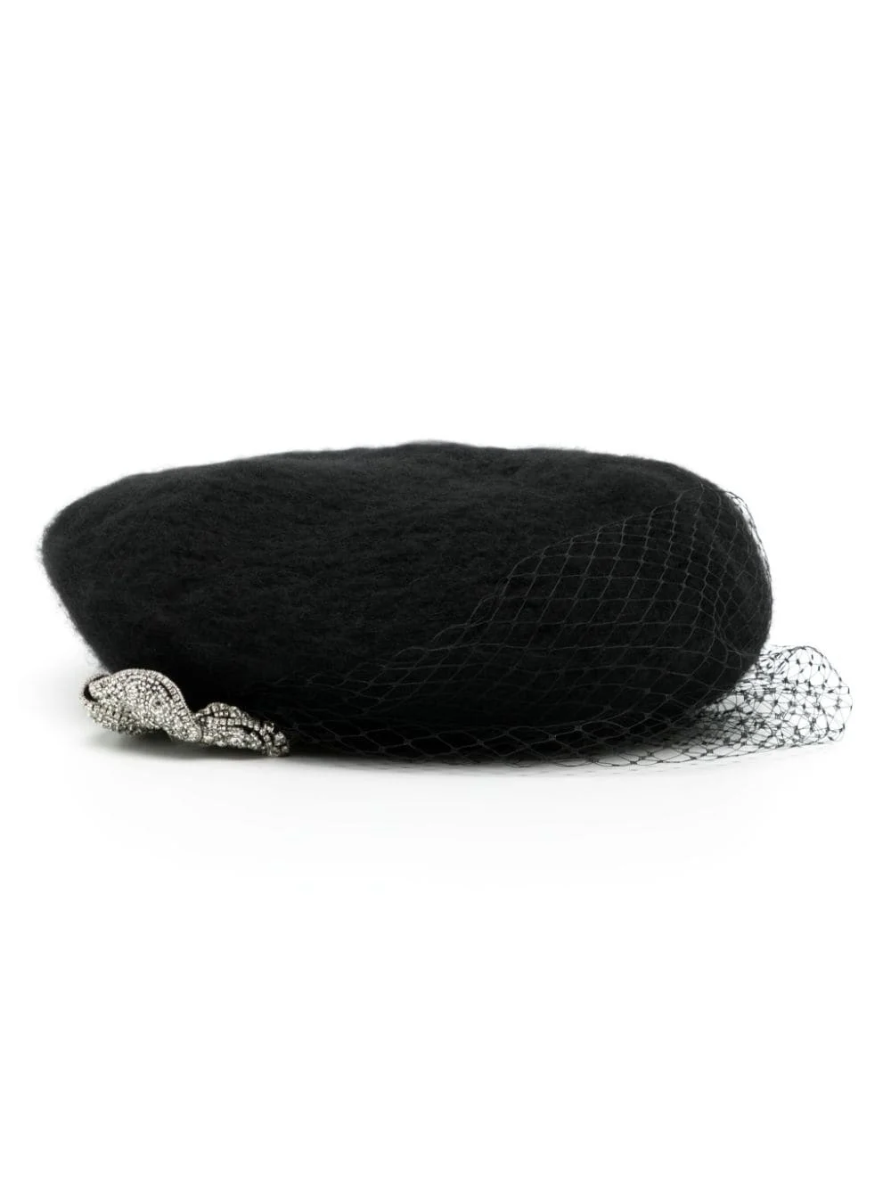 crystal-embellished voilette beret - 1