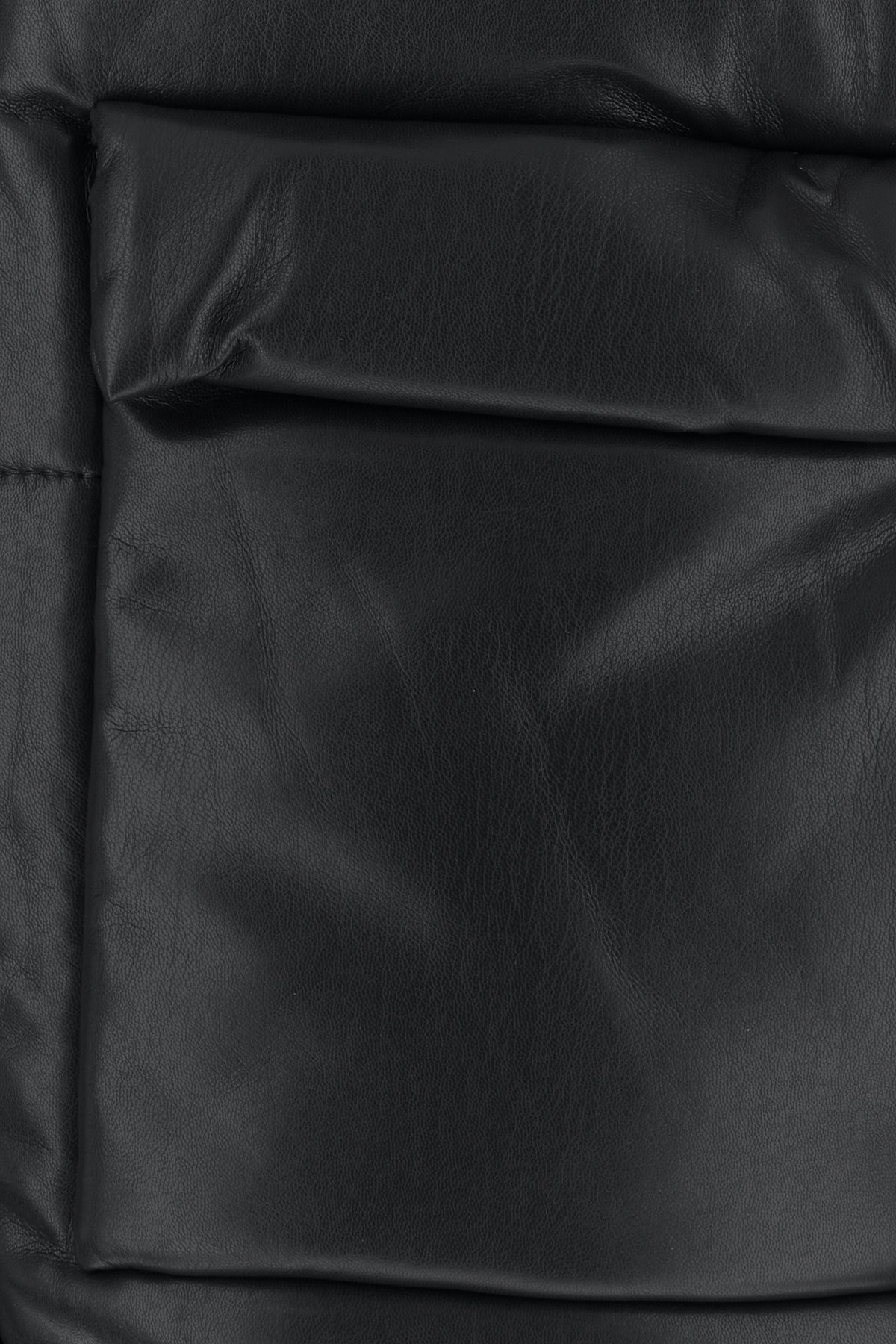 Black synthetic leather Jovan padded jacket - 3