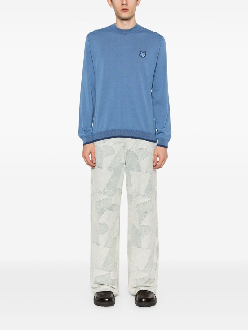 Maison Kitsuné signature fox-motif knitted jumper outlook