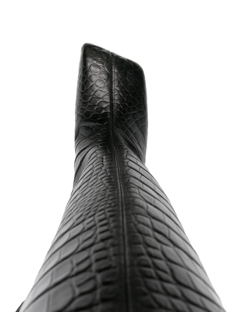 Marine 95mm crocodile-effect boots 4