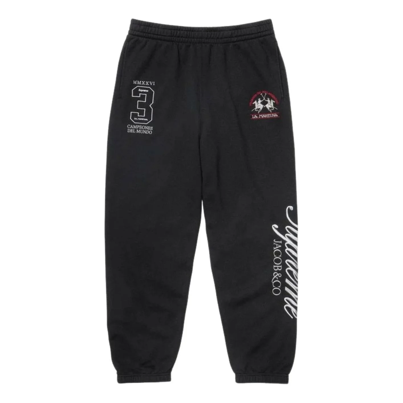 Supreme x La Martina SS26 Sweatpant 'Black' SUP-SS26-315-BLK - 1