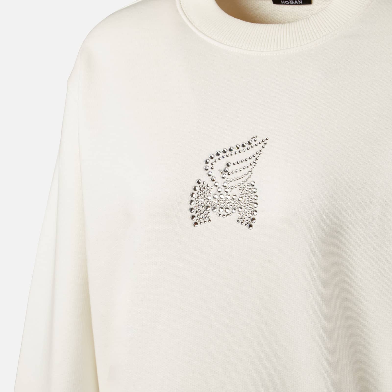 Round Neck Sweatshirt White - 3