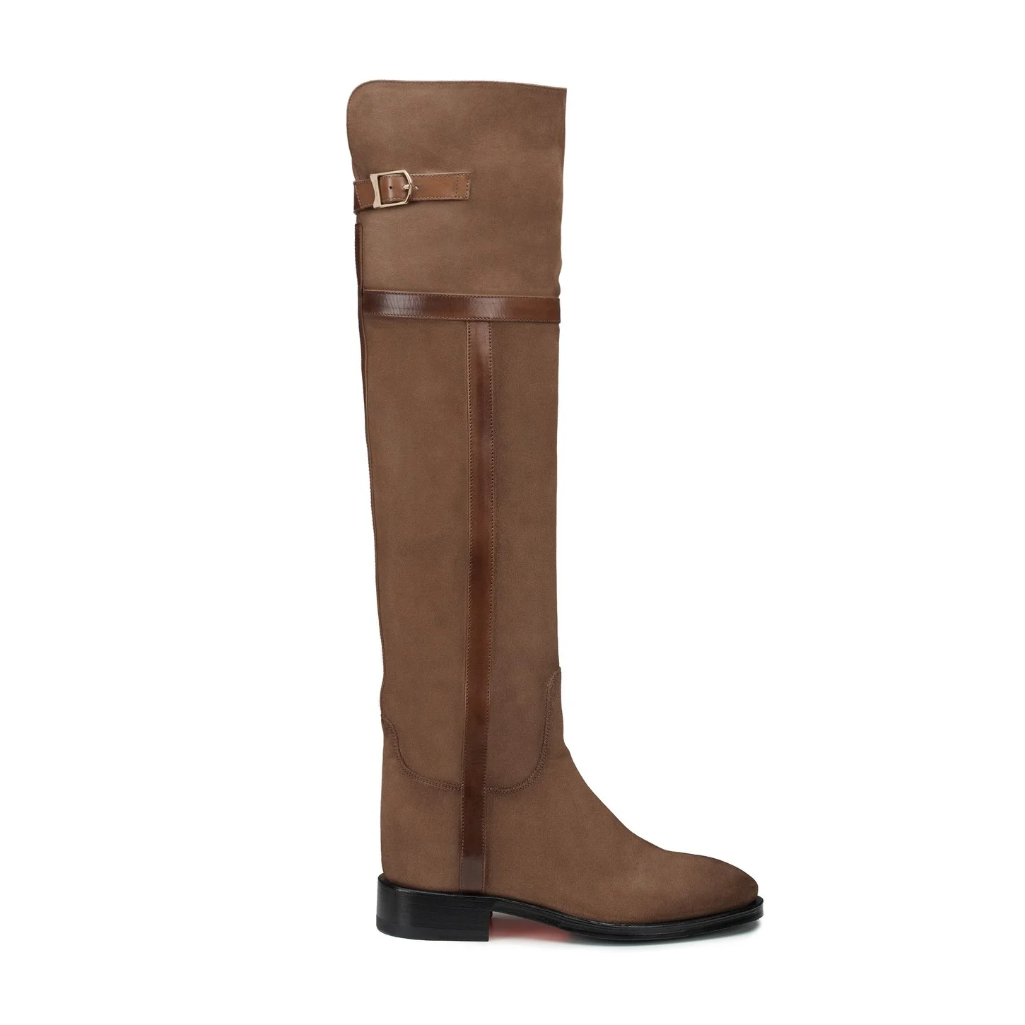 Women's beige suede boot - 1