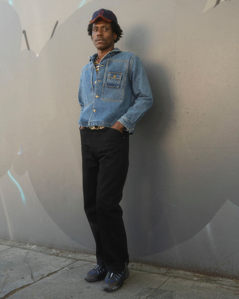 15oz Selvedge Denim 37 Work Shirt -Washed Indigo 7