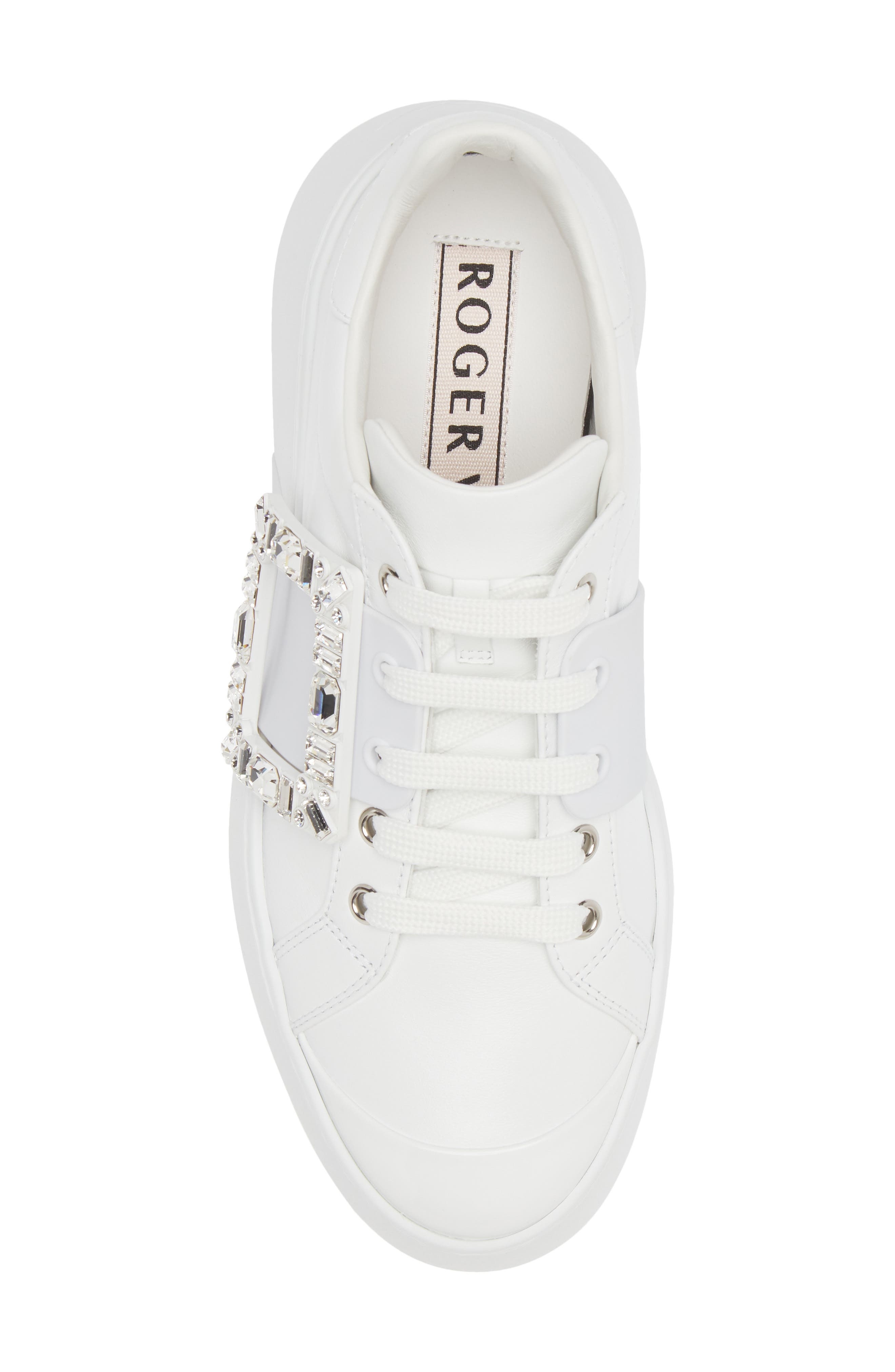 Roger Vivier Viv Skate Platform Sneaker in Bianco at Nordstrom - 5