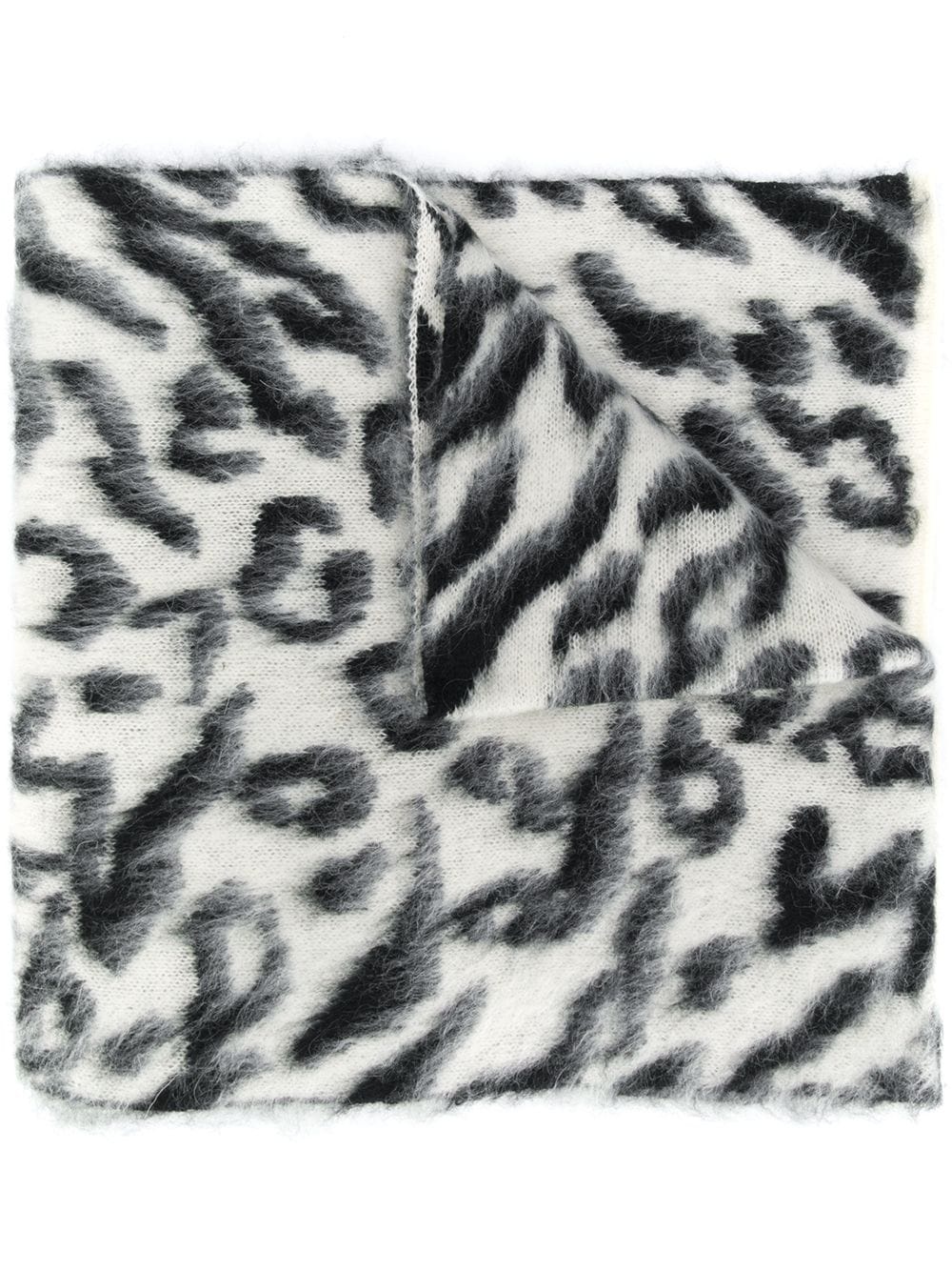 leopard intarsia scarf - 1