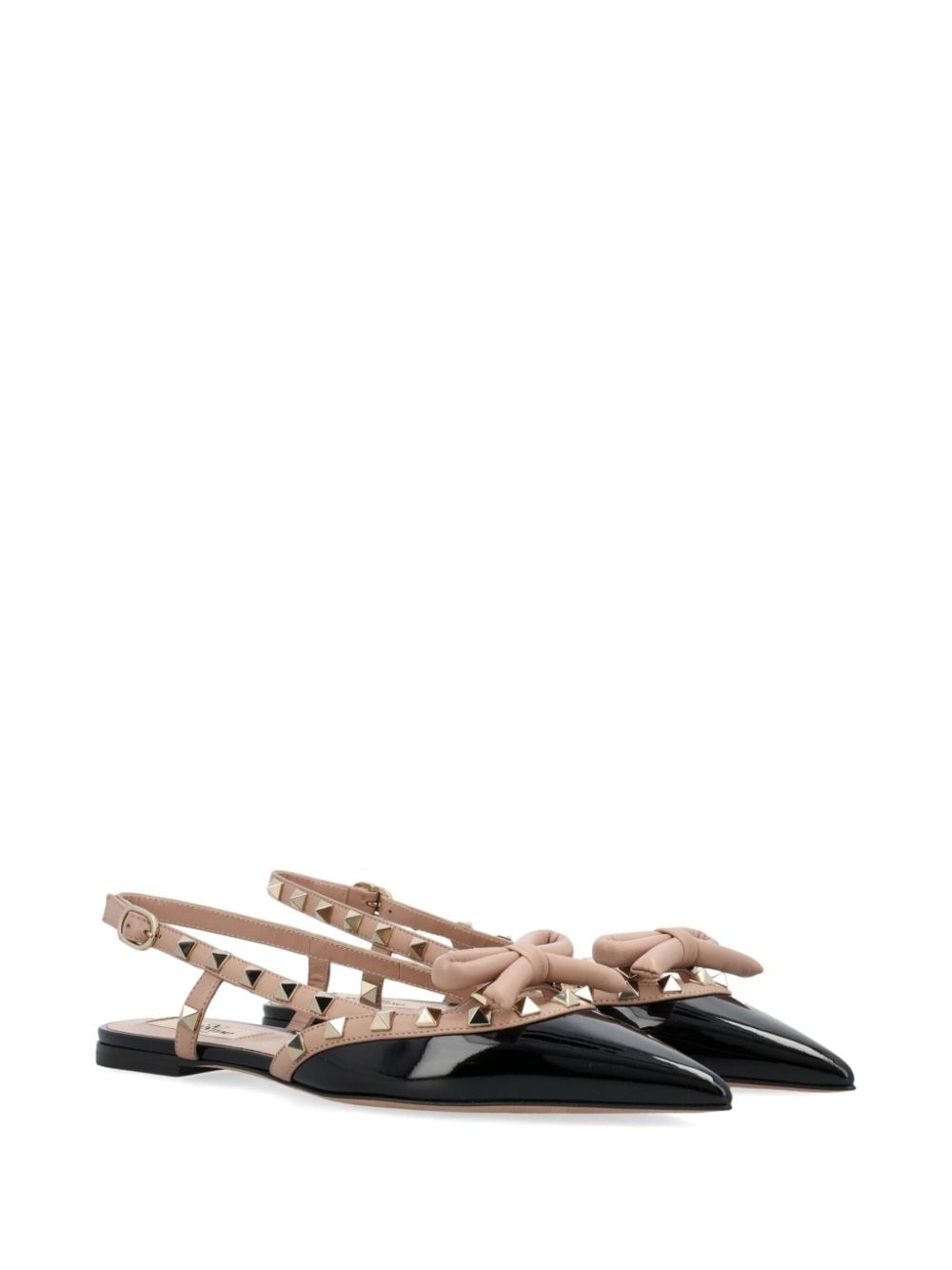 Rockstud bow slingback ballerina shoes - 2