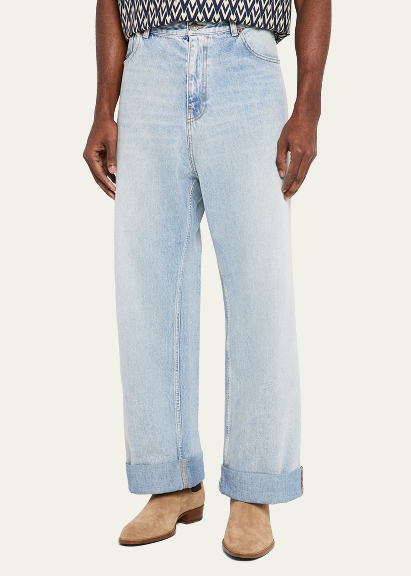 Men's Wide-Leg Denim Jeans - 4