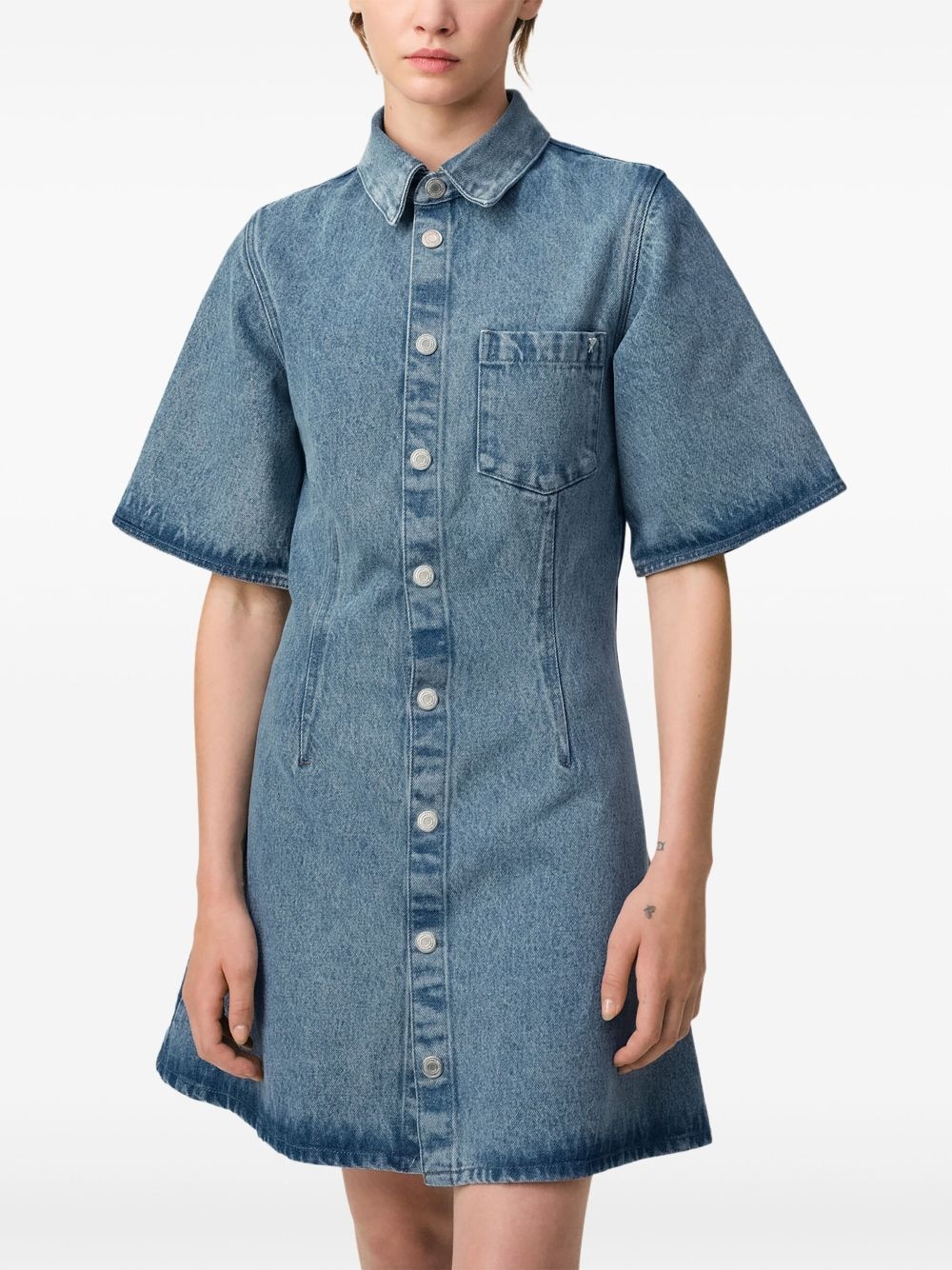 denim shirtdress - 5