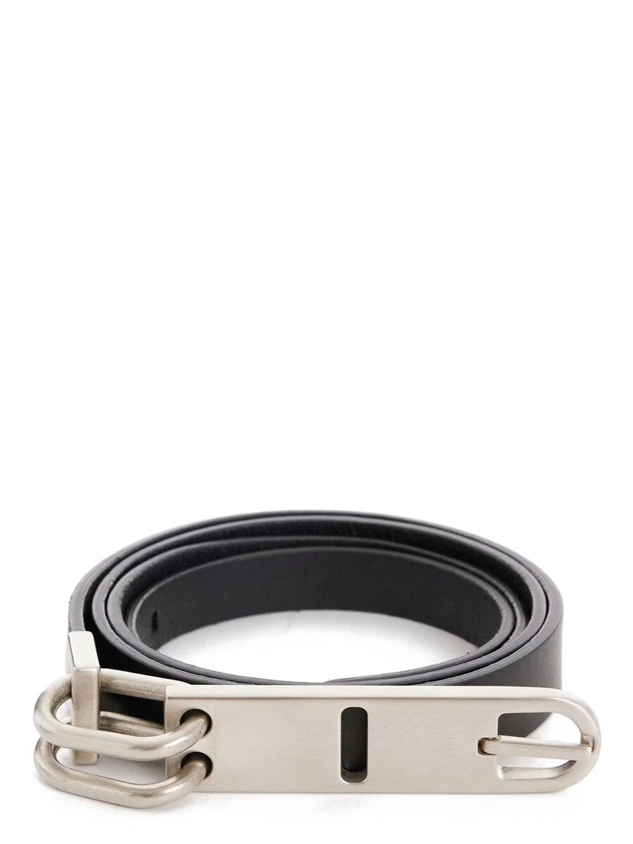 leather buckle belt - 1