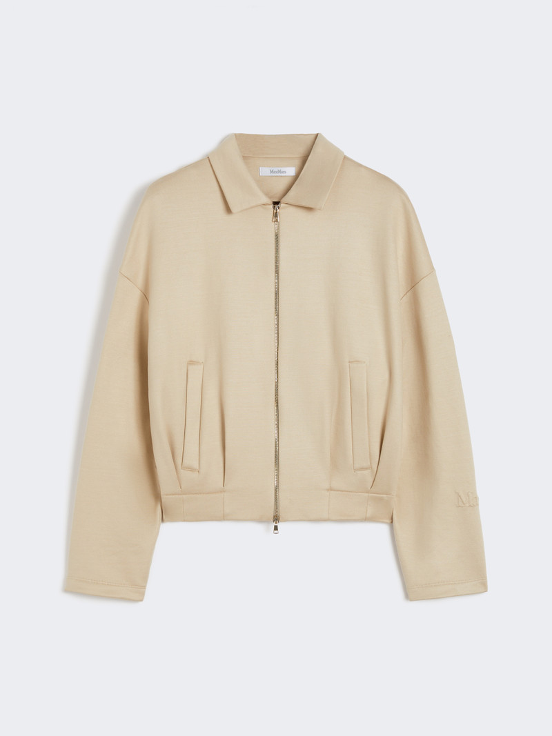 ARGENTA Silk and cotton cropped sweatshirt 1