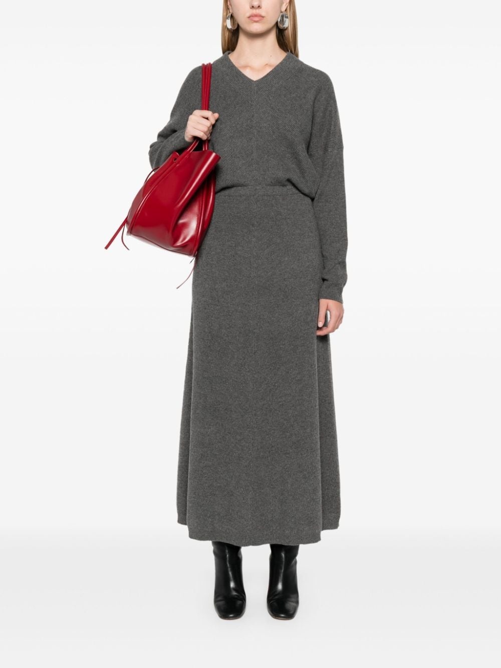ribbed-knit maxi dress - 2