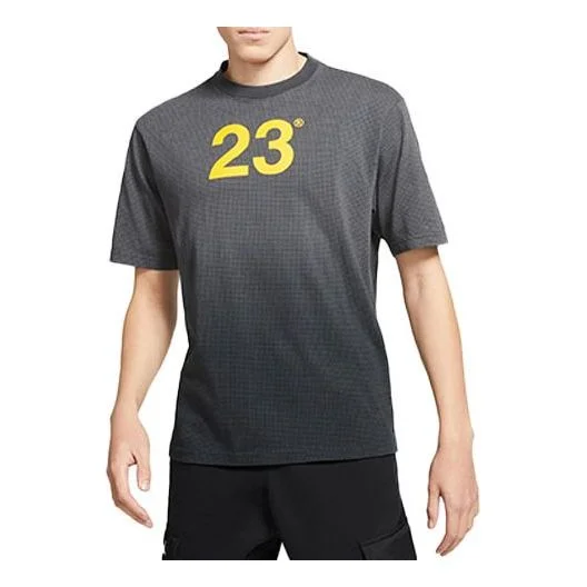 Air Jordan 23 MENS Engineered Mesh Gradient Crew Neck Sports Short Sleeve Grey CV3378-010 - 1