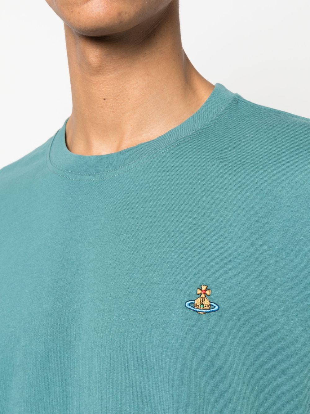 Orb-embroidered cotton T-shirt - 5