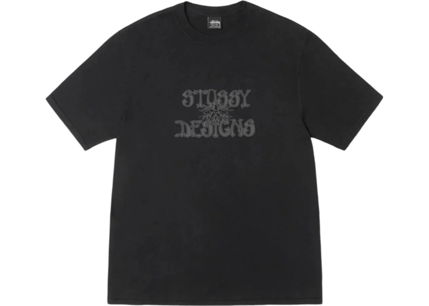 Stussy Wes Palms Pigment Dyed Tee Black - 1