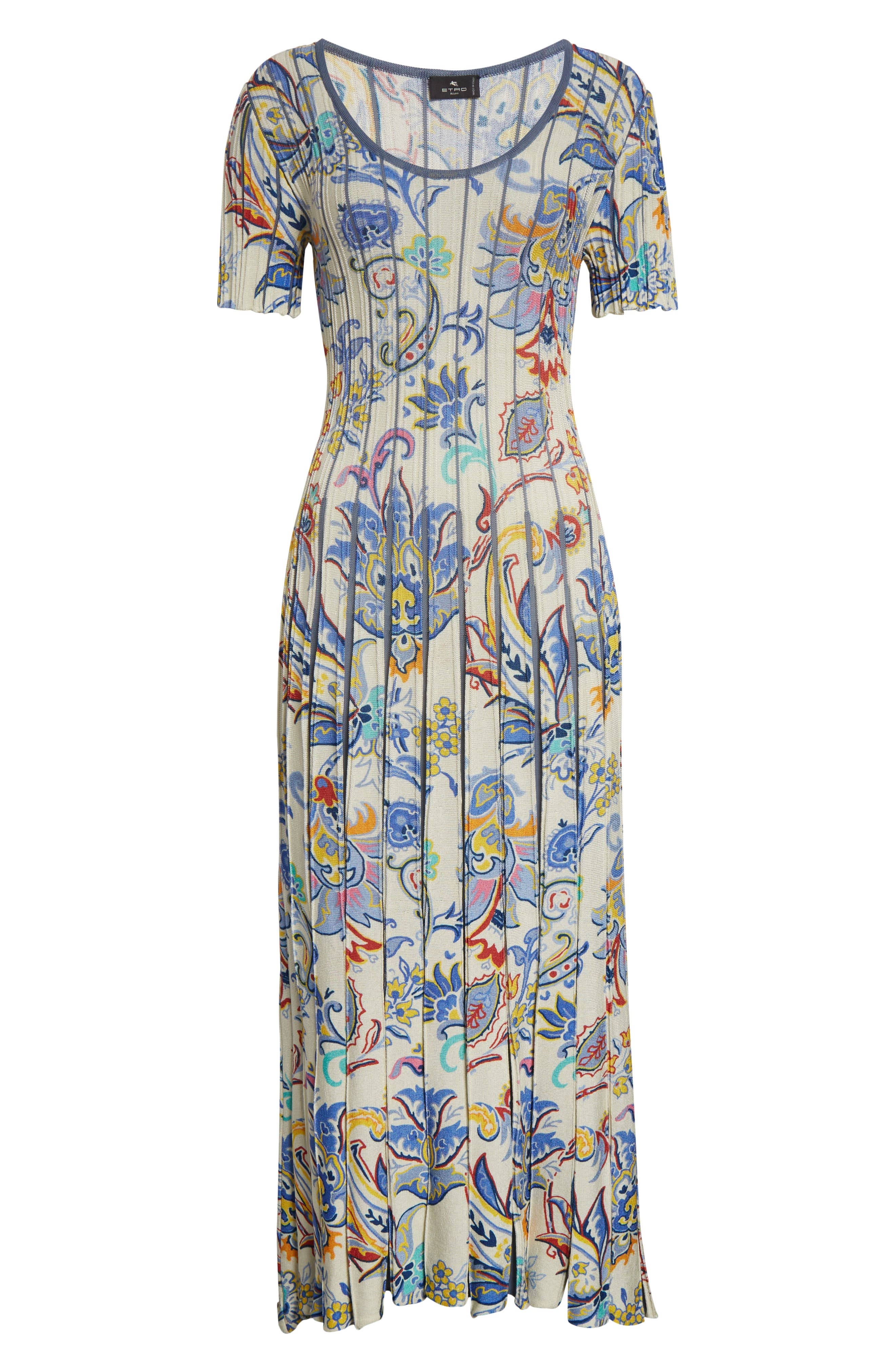 Etro Floral Knit Midi Dress in Stampa F.do Bianco at Nordstrom - 6
