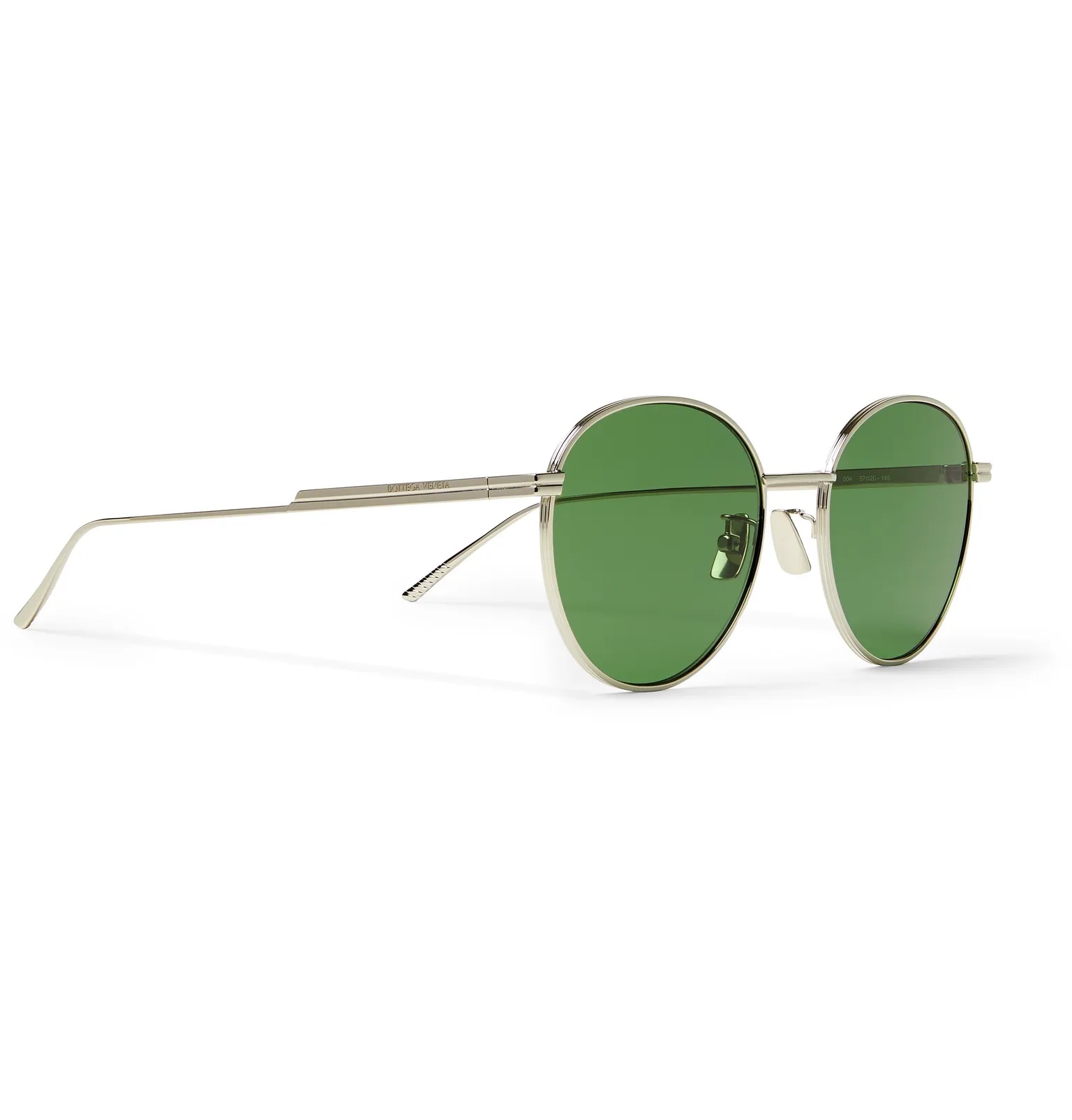 Round-Frame Silver-Tone Metal Sunglasses - 2