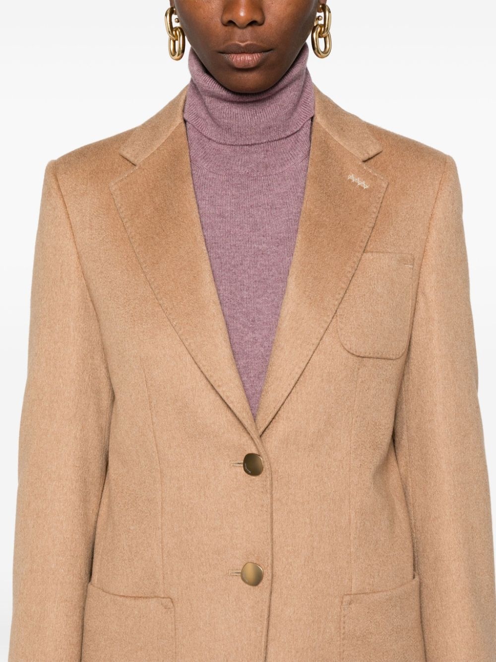 notched-lapels single-breasted blazer - 5