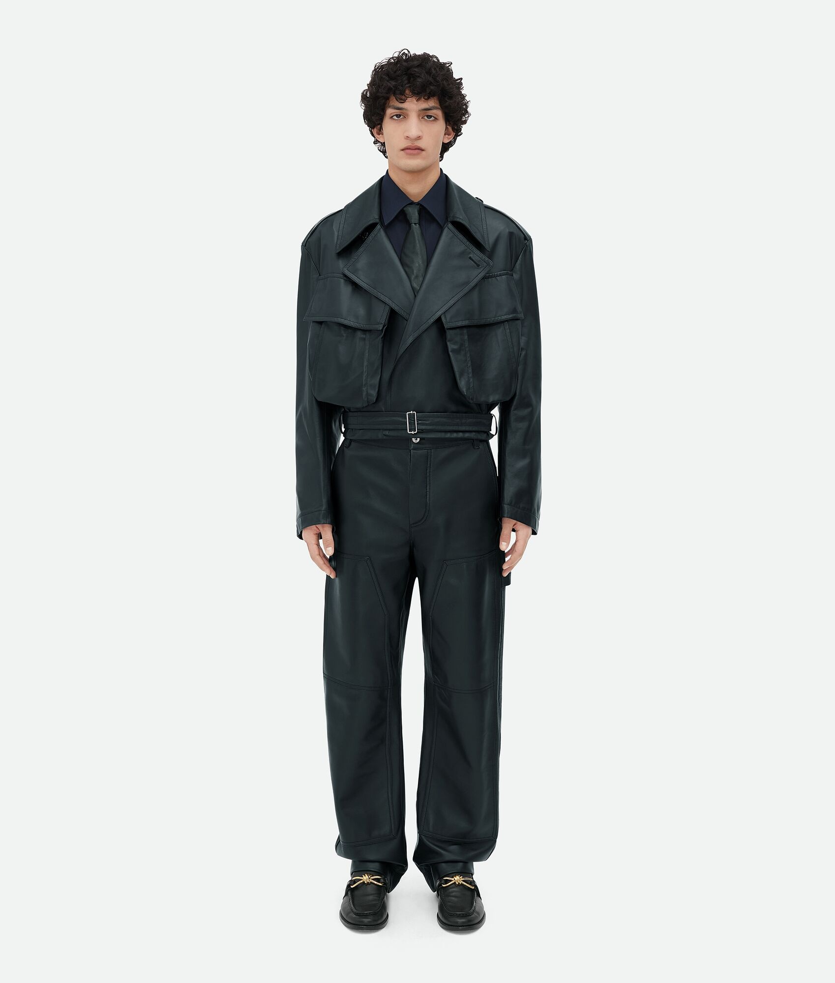 Leather Belted Blouson - 4