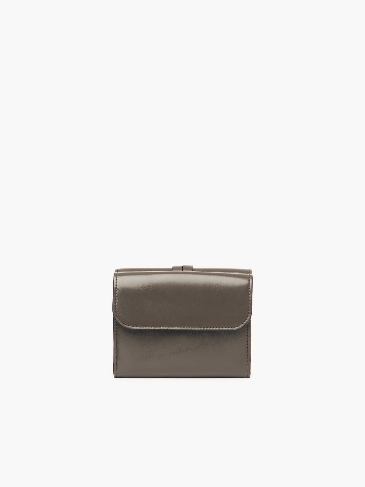 SMALL ALPHABET TRI-FOLD IN SHINY LEATHER - 4