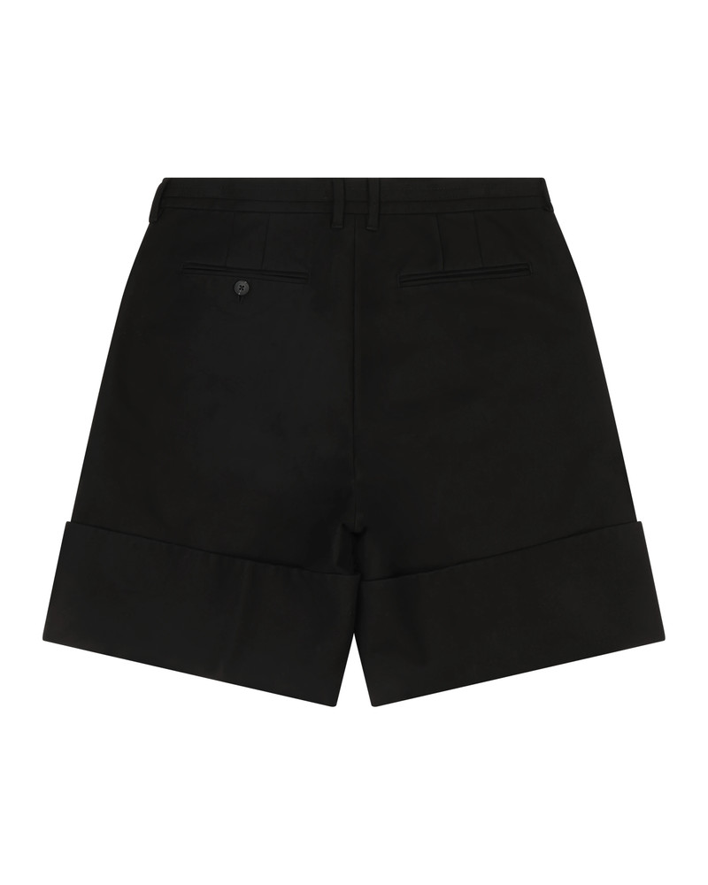 CUFFED SHORTS BLACK COTTON 6