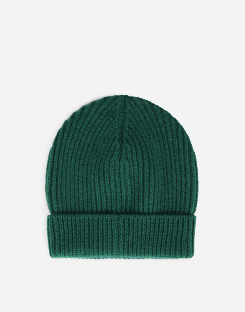 Knit cashmere hat with D&G patch 3