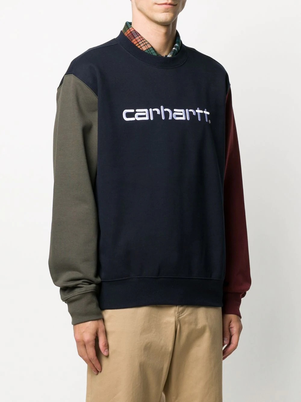 colour-block logo sweatshirt - 3