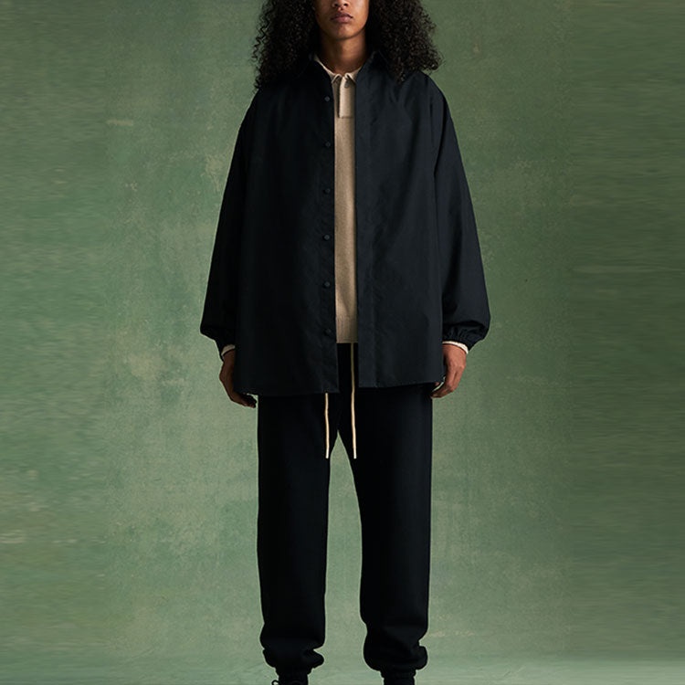 Fear of God Essentials FW23 Button Down Shirt 'Jet Black' 186BT234020F - 4