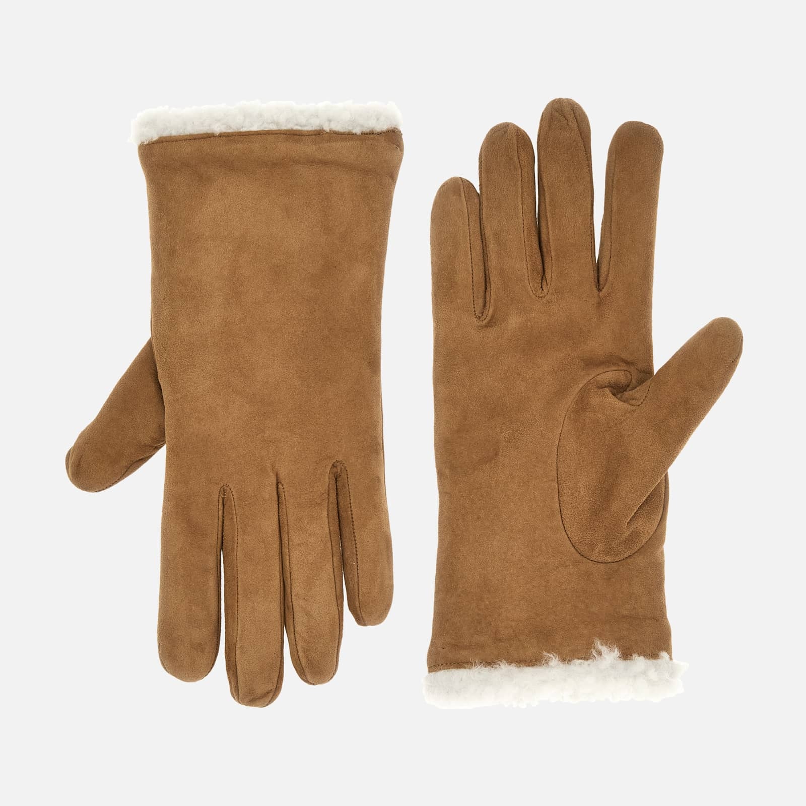 Gloves in Leather Beige - 3